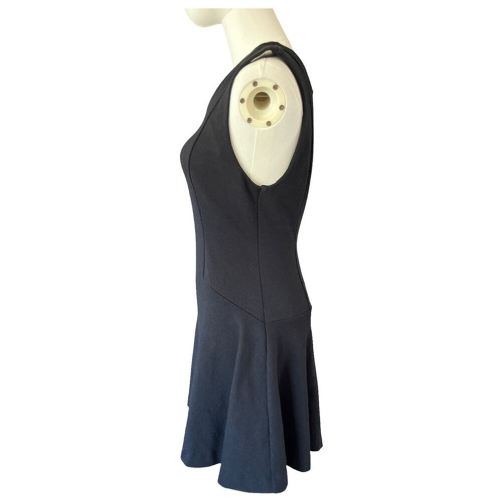 Free People Fit & Flare Black Sleeveless Dress Women's Small Zip Back Stretch - Picture 6 of 8